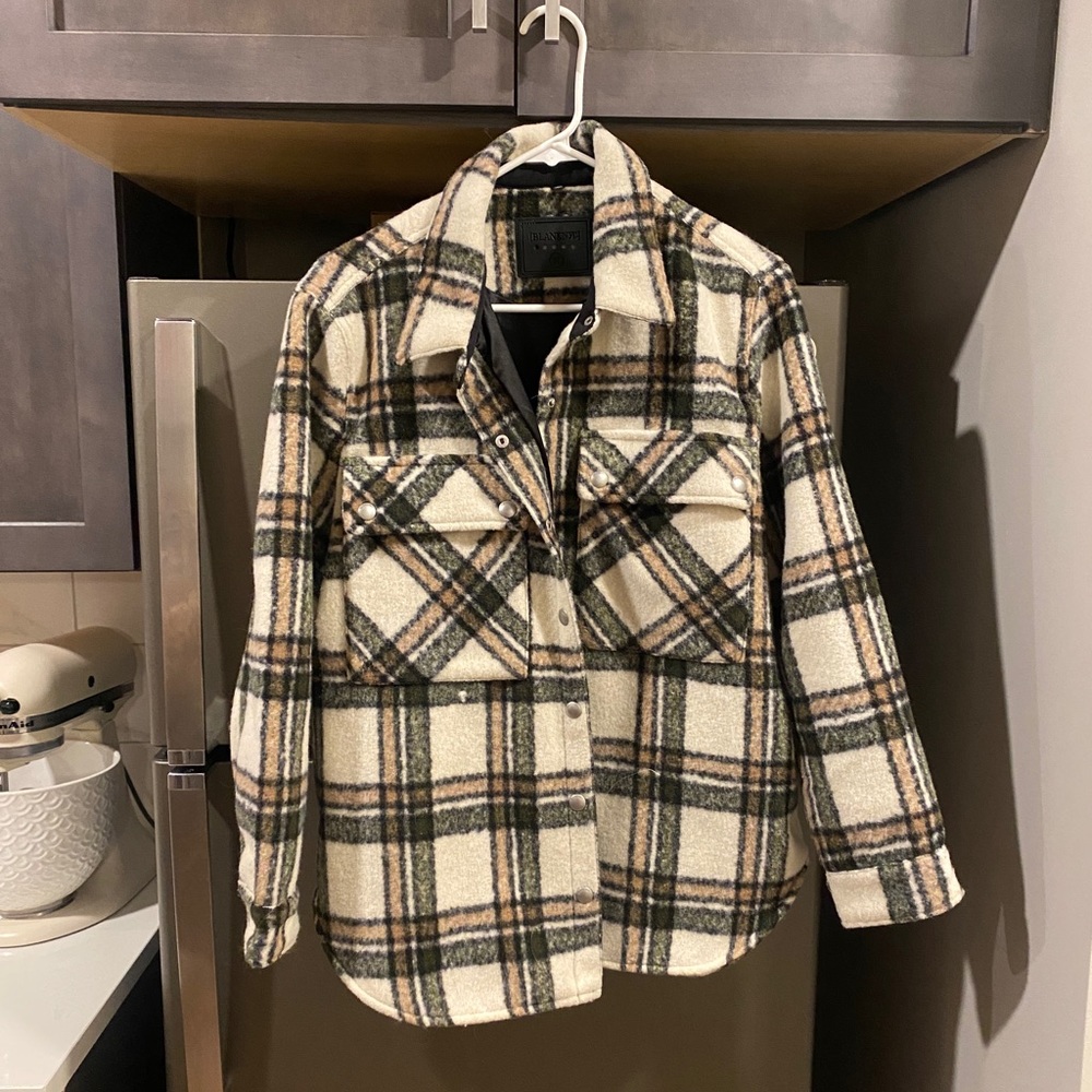 Blank NYC Hit the Trail Plaid Shacket